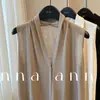 Tienda Insignia Shanghai Dan Nong/Chaleco de Lino Cómodo con Cuello en V 26 Verano Cómodo Holgado Elegante Chaleco