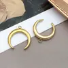 Pingente de Aço Inoxidável Dourado com Recorte Sol Lua Olho do Diabo Brincos Chaveiro Acessórios de Joia DIY Feitos à Mão