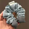 Ligas para el cabello estilo coreano, ligeras, con estampado de leopardo, elásticos para el cabello retro extragrandes, bandas elásticas para el cabello muy elásticas, scrunchies de moda para mujer
