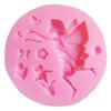 Molde de silicone de asas de anjo para menina, molde de flor para bolo de chocolate, molde para bolo de fondant