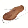 Bandeja de madera de acacia transfronteriza, bandeja para vajilla de madera maciza, bandeja para postres de cafetería, bandeja para tazas de té con forma de cacahuete, hecha a medida