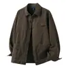 2025 Nuevo Otoño Japonés Retro Ropa de Trabajo para Hombre Versátil Diseño Patchwork Holgado Casual Chaqueta Americana Abrigo