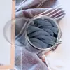 Suministro Exclusivo Transfronterizo Color Sólido Pasta de Frijol Scrunchie de Toalla Sin Costuras Elástico Ancho No Dañino para el Cabello Cinchuelo para el Cabello Venta al por Mayor