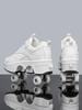 2025 Nuevo Un Botón Encoger Polea de Cuatro Ruedas Ruedas de Cordones Patines de Velocidad para Adolescentes Zapatos Heelo Voladores para Hombre