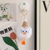 Nuevo y lindo llavero con colgante de bola de pelo de conejo perezoso de imitación de pato, muñeco de peluche de dibujos animados, bolso, adornos, máquina de muñecas, regalo