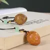 Adorno Colgante para Coche de Madera Tallada de Sándalo de Fresa, Creativo, Juguete de Madera, Colgante Sin Preocupaciones, Accesorio, Llavero, Regalo