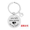 Llavero de acero inoxidable con grabado de tarjeta de identificación para perros, disponible en Europa y América, para amantes de los perros y personas que los han perdido. Llavero de acero de titanio con grabado de mascota.