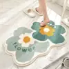 Alfombra de suelo de cachemira sintética con forma de fruta dopamina, bonita alfombra de baño, absorbente de agua, antideslizante, resistente a la suciedad, adecuada para el lado de la cama del dormitorio