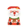 Caixa de Presente de Natal Desenho Animado Caixa de Embalagem de Presente de Natal para Estudante Sacola Tote com Janela de Lembrança do Papai Noel