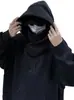 Sudadera con capucha de estilo americano para hombre, de cuello alto, a la moda, para primavera y otoño, diseño funcional de hip-hop, corte holgado, transfronteriza