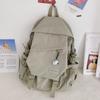 Mochila Escolar de Grande Capacidade Masculina Versão Coreana Harajuku Ulzzang Estudante do Ensino Fundamental Mochila Moderna Cool Estilo Ins Dupla