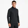 Moletom Esportivo Masculino com Gola Alta e Meio Zíper, Secagem Rápida, para Primavera/Outono, Fitness ao Ar Livre, Corrida, Manga Longa