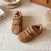 Zapatos de Algodón Retro Estilo Coreano para Niñas 2026 Otoño/Invierno Nuevo Llegada Niñas Velcro Versátil Cómodos Esponjosos Zapatos de Algodón para Exteriores