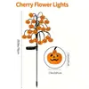 Luces de suelo de calabaza de Halloween transfronterizas, luces de suelo de ojo de buey solares, luces decorativas de paisaje para jardín de Halloween al aire libre