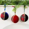 Fornecimento direto transfronteiriço de decorações para árvores de Natal, bolas de espuma revestidas de tecido, enfeites de Natal decorativos, bolas de Natal revestidas de tecido
