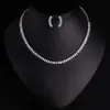 Joias de Banquete de Casamento Simples e Modernas Transfronteiriças Zircônia 3A Moda Folha em Forma de Colar e Brincos Conjunto de Duas Peças Atacado