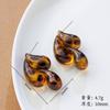 Aretes Vintage Maillard Estampado Leopardo Resina Geométricos Hebilla de Oreja Nicho Sencillos DIY Distintivos Lujo Ligero Accesorios de Alta Gama