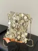 Bolso de Hombro con Cadena de Lentejuelas de Moda Tendencia Bolso Tote Cuadrado Pequeño Bolso Cruzado Casual Versátil Simple para Chicas Calientes
