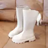 Botas Altas hasta la Rodilla para Niñas 2026 Otoño Nuevas Botas Altas Clásicas Moño Trasero Zapatos de Princesa Elegantes Botas Individuales