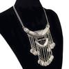 Collar exagerado europeo y americano directo de fábrica, borla bohemia retro para mujer, aleación galvanizada, cadena para clavícula