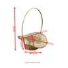 Cesta de mano tejida de bambú con sombrero Hanfu, cesta de flores retro, cesta de recuerdo para arreglos florales, cesta de regalo decorativa de estilo nacional chino.