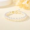 Pulsera de Perlas Shijia para Mujer Verano Lujo Ligero Simple Combinable Hebilla de Tirar Pulsera de Cuentas Retro Francés Pulsera de Lujo Ligero