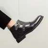 Moda Nova Outono e Inverno 2020 Sapatos de Couro de Cano Alto Botas Retro Britânicas Masculinas Botas que Aumentam a Altura Tendência Estilo Coreano Botas Curtas