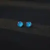 Pendientes de Plata Pura S999 con Circonita de Corte Fuego Artificial Brillante Color Dopamina Diseño Suave Único Pendientes al por Mayor