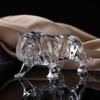 Adorno Tigre Cristal Swift, Majestuosa Artesanía de Regalo del Zodíaco Tigre, Cristal Blanco Simple Moderno