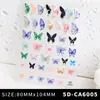 Nuevo Pegatina de Arte para Uñas Mariposa 3D Estéreo Relieve Rosa Mariposa Pegatina Blanca DIY Accesorios Estéreo para Uñas