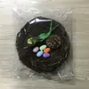 Videira de sapo da Páscoa ninho de pássaro trançado ninho de pássaro trançado de palha gaiola de pássaro ninho de pássaro trançado à mão adereços de foto