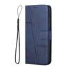 Adecuado para funda de teléfono Google 10A, Cartera tipo billetera de piel de becerro a rayas de color sólido Samsung S26, Redmi Turbo 3