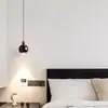 Luminária Pendente Minimalista Estilo Italiano para Mesa de Cabeceira, Novo Design Criativo de Luxo Leve com Sensação de Alta Qualidade, Controle por Voz Inteligente, Altura Ajustável, Luminária Suspensa para Hall de Entrada
