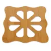 Porta-copos de madeira vazados, espessados para uso na cozinha, resistentes ao calor e isolantes, antiderrapantes, adequados para panelas, tigelas, pratos e copos