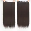 Peluca Europea y Americana cabello largo liso una pieza cinco pinzas clip pelo seda alta temperatura transpirable pieza de pelo peluca comercio exterior transfronterizo mujeres