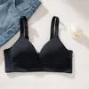 Novo Sutiã Sem Fio de Lingerie Transfronteiriço Confortável Push-up Copa B Seio Pequeno Copa Fina Sutiã Sutiã com Controle Lateral do Seio