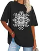 Camiseta Feminina Estampada Gola Redonda Verão Manga Curta Top Soltinho