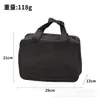 Bolso de tela Oxford para acampar al aire libre y picnics, bolsa de almacenamiento multifuncional para bomba de aire de coche negra