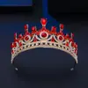 Coroa de Liga de Zinco com Strass Europeia e Americana de Luxo para Noiva Acessório de Cabelo para Sessão de Fotos de Casamento Acessório de Estilo de Coroa para Palco