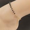 Collar Colgante Trébol de Cuatro Hojas Transfronterizo Pulsera de Doble Capa Cadena de Bolas Personalizada Cadena Negra Cruzada Facetada Pulsera Joyería