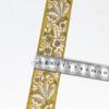 Encaje Ancho de Hilo Dorado de 4.5 cm Estilo Étnico Bordado Accesorios para Ropa Placket Bordado con Lentejuelas de Loto Accesorios Venta al por Mayor