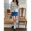 3º Dia Manhã Outono Nova Coleção Fair Isle Alta Inteligência Estilo College Tricô Jacquard Cardigan ZY4388