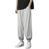 Calças casuais masculinas ultrafinas elásticas de seda gelada, calças esportivas largas de verão, plus size, calças da moda para todos os tipos de uso, de secagem rápida