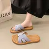 Sandalias de verano para mujer al aire libre estilo francés 2026 nueva moda casual de punta abierta con plataforma gruesa tipo chancla perezosa