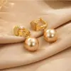 Pendientes Populares de Perla de Zirconio Completo Estilo Retro Nicho de Gama Alta Diseño de Corazón Pendientes Transfronterizos Nuevos para Mujer Venta al por Mayor