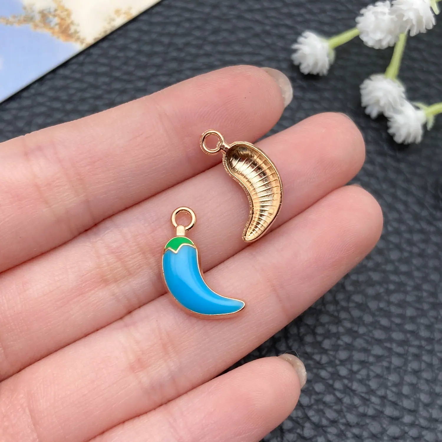 23377-J-蓝色滴油锌合金单面辣椒18x12x3mm-0