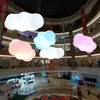 Asiento de luz exterior con forma de nube brillante, luz para paisaje comercial en plaza de parque, luz de banco de ocio de nube brillante