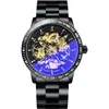 Transmisión en Vivo Popular Reloj para Hombre Mecánico Totalmente Automático Pieza Única Envío Directo Correa de Acero Negro Reloj Mecánico Estudiante Masculino