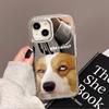 Funda de Teléfono con Espejo de Cachorro Divertido para iPhone 17, 16 Pro, Botones Electrochapados, X, Apple 13, Cobertura Completa, 15/14