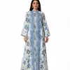 Comercio Exterior Transfronterizo Popular Vestido Largo de Mujer al por Mayor Vestido para Fiesta Navideña Vestido Estampado Acampanado